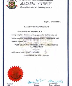 Buy college degree from The Alagappa University