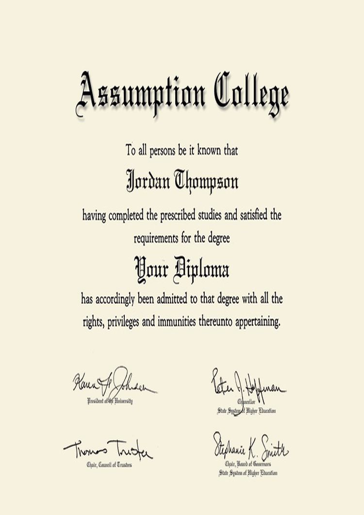 Verify Degrees - buy professorship honorary degree from the assumption college buy college degree from the assumption college