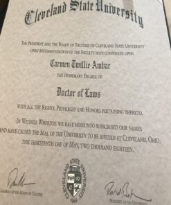 Buy college degree from The Cleveland State University
