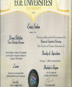 Buy college degree from the Ege Üniversitesi