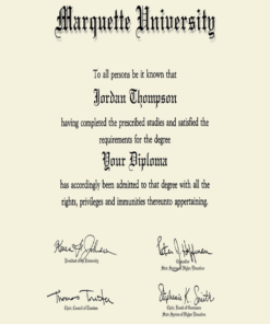 Buy college degree from The Marquette University
