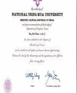 Buy college degree from the National Tsing Hua University