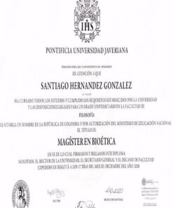Buy college degree from The Pontificia Universidad Javeriana
