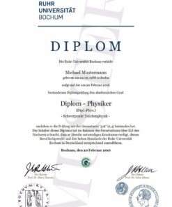 Buy college degree from the Ruhr-Universität Bochum