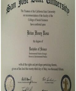 Buy college degree from The San José State University