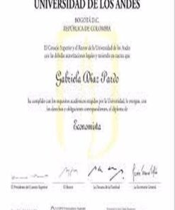 Buy college degree from The Universidad de los Andes, Colombia
