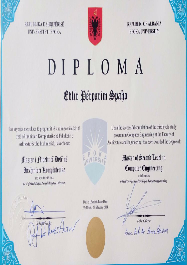 Verify Degrees - buy professorship honorary degree from the universiteti epoka albania buy college degree from the universiteti epoka albania