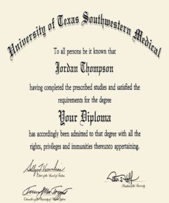 Buy college degree from The University of Texas Southwestern Medical Center