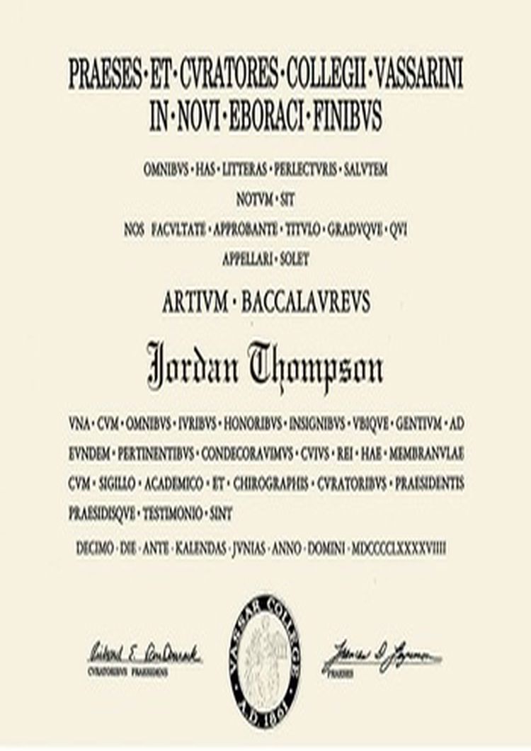 Verify Degrees - buy phd honorary doctorate degree from the vassar college buy college degree from the vassar college