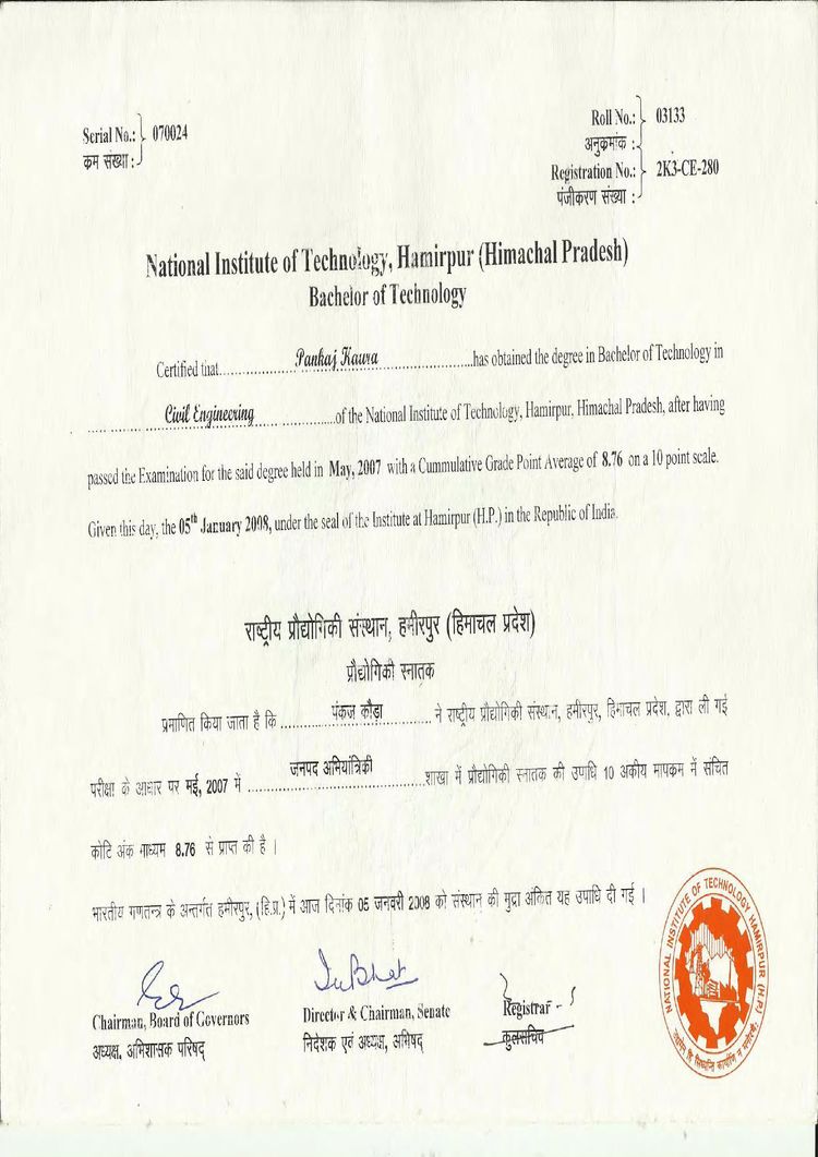 Verify Degrees - buy professorship honorary degree from the national institute of technology buy college degree from the national institute of technology, hamirpur